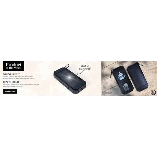 UL Listed 10000 IPX5 Solar 15W Wireless Power Ban... from ASI 66887 PCNA / Leeds