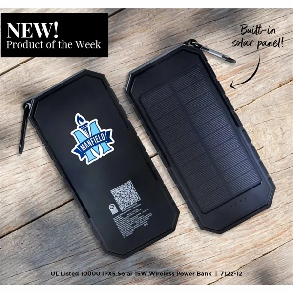 UL Listed 10000 IPX5 Solar 15W Wireless Power Ban... from ASI 66887 PCNA / Leeds