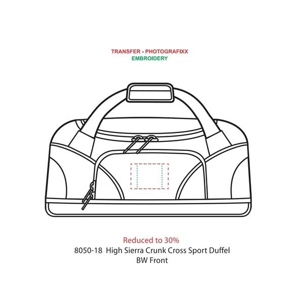 Duffel bag with zippered main compartment and a U-shaped opening.... from ASI 66887 PCNA / Leeds