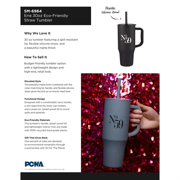 Erie 30oz Eco-Friendly Straw Mug... from ASI 66887 PCNA / Bullet