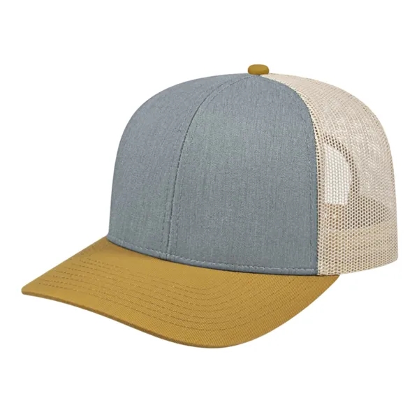 Cap America Poly/Cotton Trucker Mesh Back Cap... from ASI 66887 PCNA / Bullet