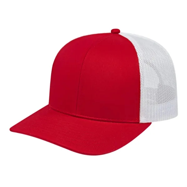 Cap America Poly/Cotton Trucker Mesh Back Cap... from ASI 66887 PCNA / Bullet
