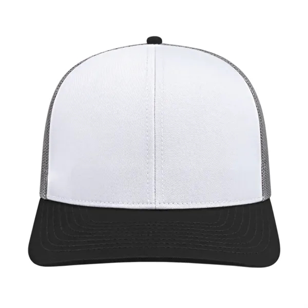 Cap America Poly/Cotton Trucker Mesh Back Cap... from ASI 66887 PCNA / Bullet