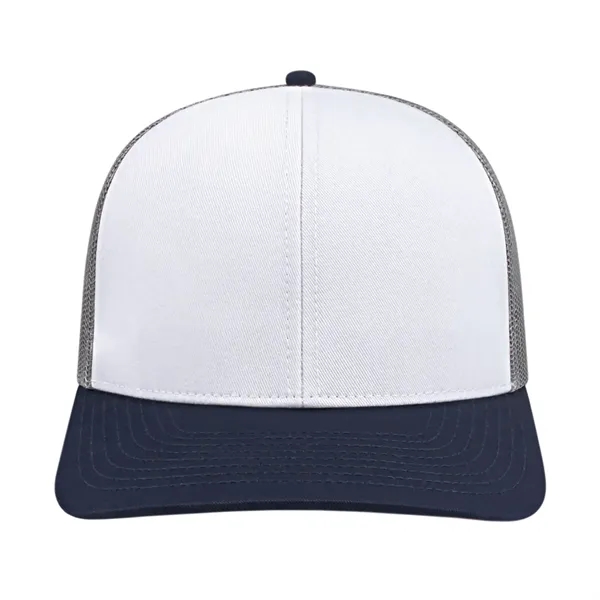 Cap America Poly/Cotton Trucker Mesh Back Cap... from ASI 66887 PCNA / Bullet
