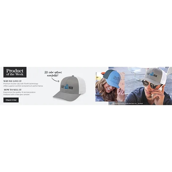 Cap America Premium Trucker Mesh Back Cap; features a shapeable pre-curved... from ASI 66887 PCNA / Bullet