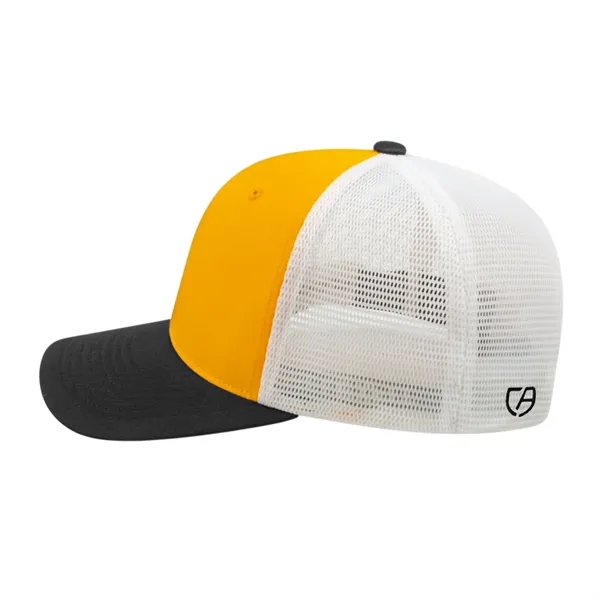 Cap America Premium Trucker Mesh Back Cap; features a shapeable pre-curved... from ASI 66887 PCNA / Bullet
