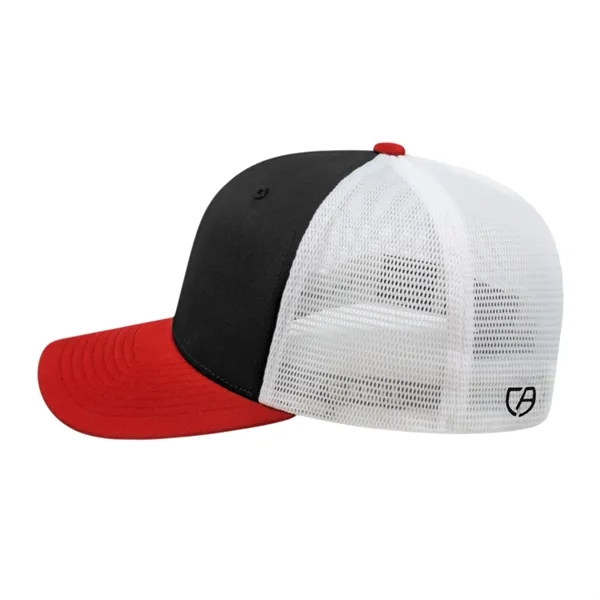 Cap America Premium Trucker Mesh Back Cap; features a shapeable pre-curved... from ASI 66887 PCNA / Bullet