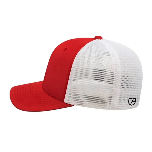 Cap America Premium Trucker Mesh Back Cap; features a shapeable pre-curved... from ASI 66887 PCNA / Bullet