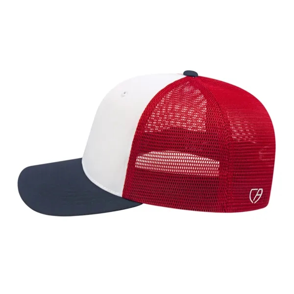 Cap America Premium Trucker Mesh Back Cap; features a shapeable pre-curved... from ASI 66887 PCNA / Bullet