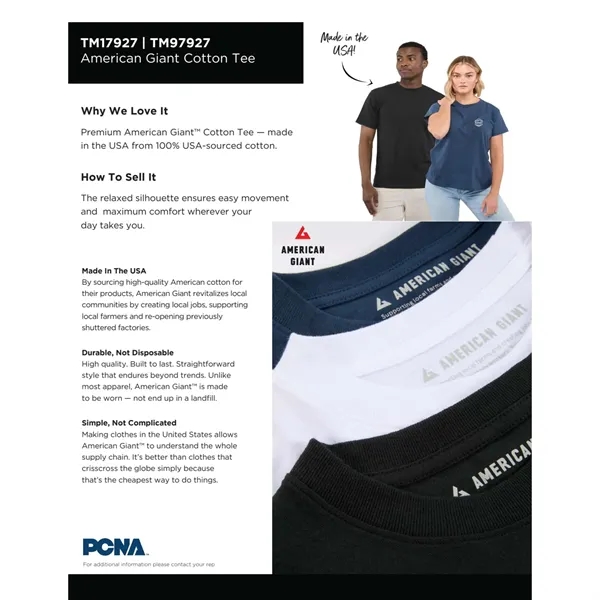 American Giant Heavy Weight Cotton Tee - Men's... from ASI 66887 PCNA / Trimark