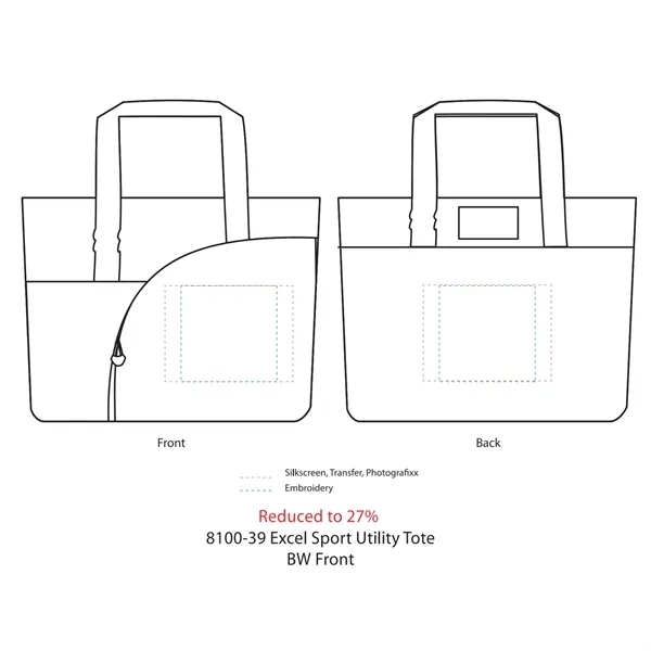 3.5" x 14" x 18" zippered tote bag.... from ASI 66887 PCNA / Leeds