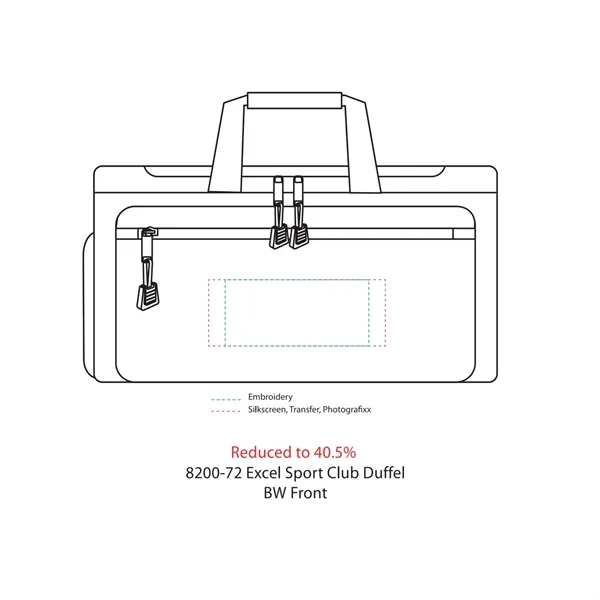 11" x 11" x 18.25" duffel bag with detachable, adjustable shoulder... from ASI 66887 PCNA / Leeds