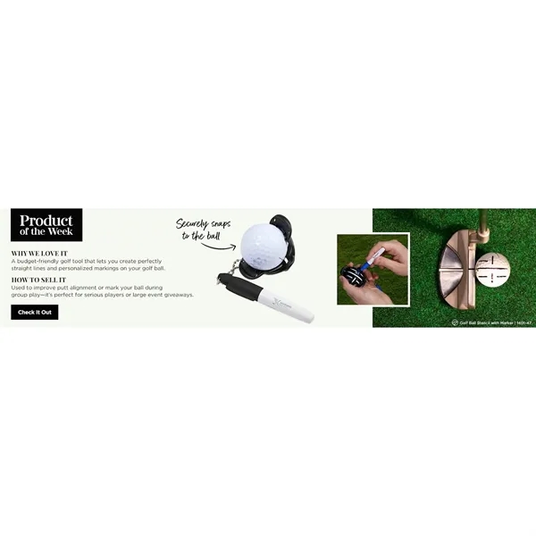 Golf Ball Stencil with Marker... from ASI 66887 PCNA / Leeds
