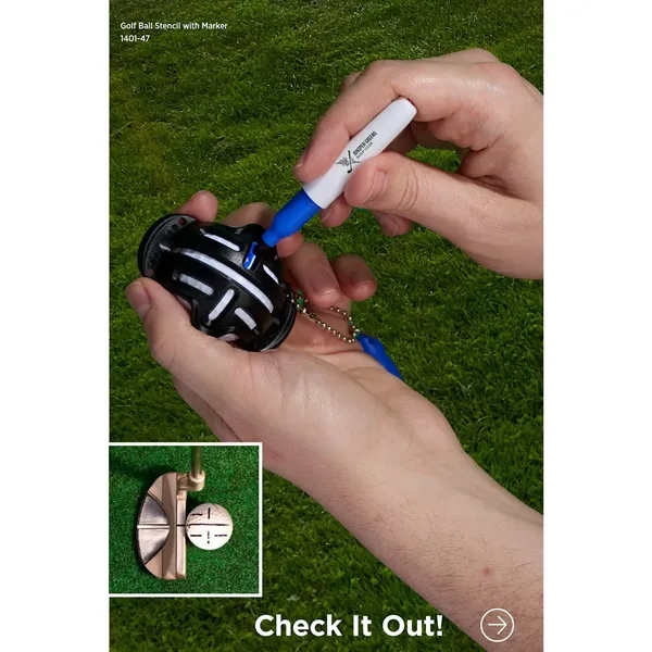 Golf Ball Stencil with Marker... from ASI 66887 PCNA / Leeds