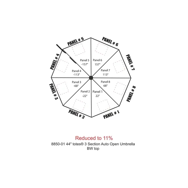 3-section automatic-opening umbrella with 42" arc.... from ASI 66887 PCNA / Leeds