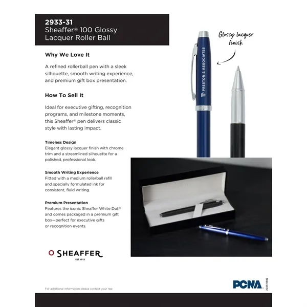 Sheaffer® 100 Glossy Lacquer Roller Ball... from ASI 66887 PCNA / Leeds