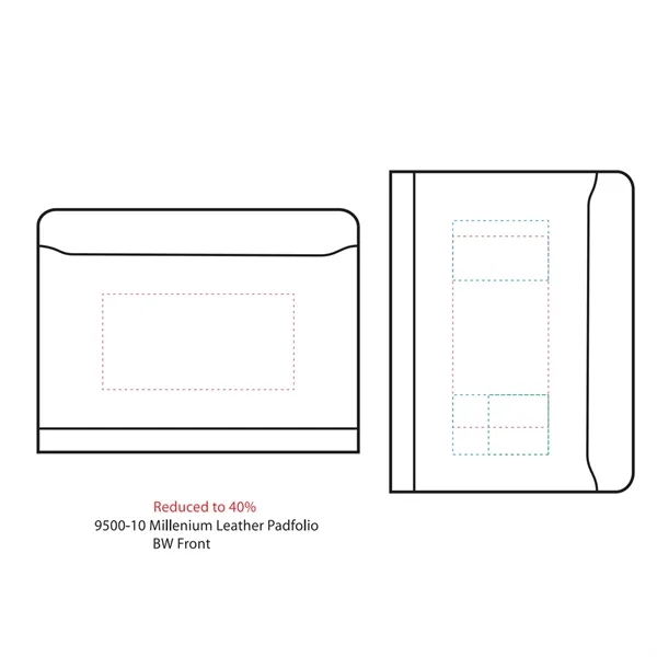 Leather zippered pad folio with an 11x8 writing pad.... from ASI 66887 PCNA / Leeds