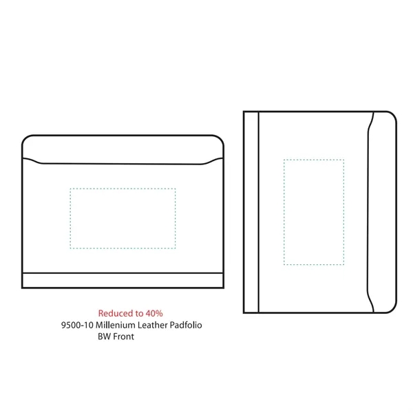 Leather zippered pad folio with an 11x8 writing pad.... from ASI 66887 PCNA / Leeds