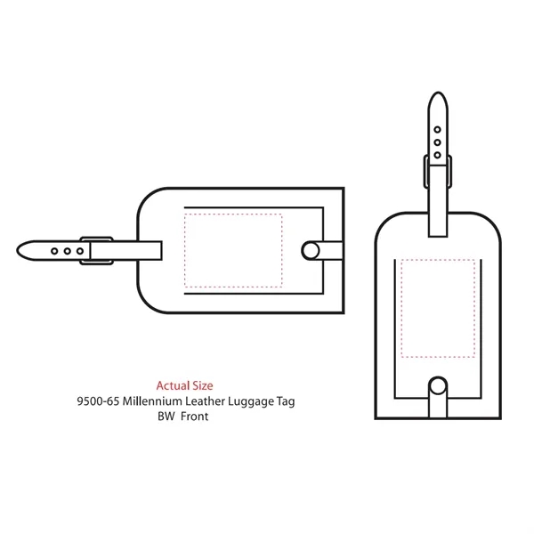 Leather identification tag with adjustable metal buckle.... from ASI 66887 PCNA / Leeds