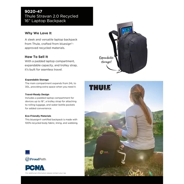 Thule Recycled Stravan 2.0 Backpack... from ASI 66887 PCNA / Leeds