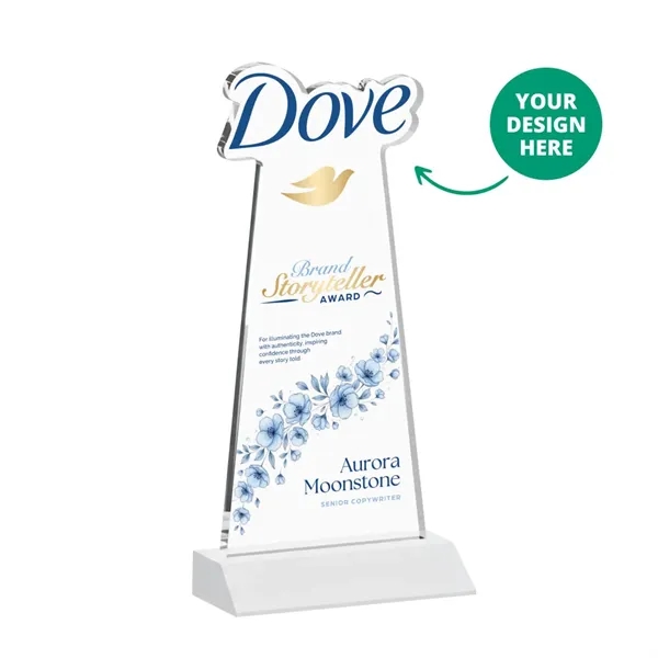 Custom VividPrint™ Award on Mitered Base - White (via Air)... from ASI 84592 St Regis Group / St Regis