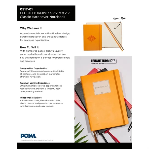 LEUCHTTURM1917 5.75" x 8.25" Hardcover Notebook... from ASI 66887 PCNA / Leeds