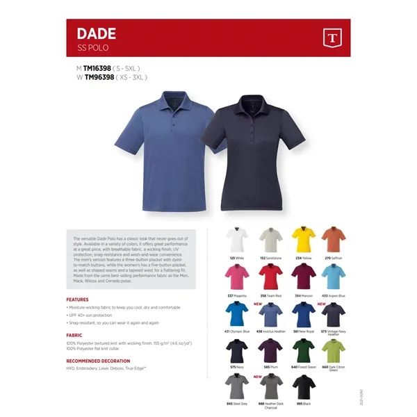 Men's short sleeve polo shirt.... from ASI 66887 PCNA / Trimark