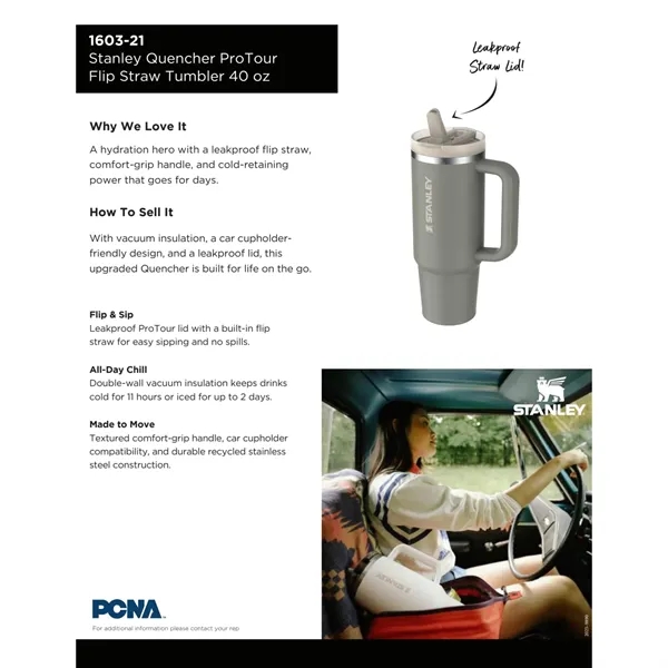 Stanley Quencher ProTour Tumbler 40oz... from ASI 66887 PCNA / Leeds
