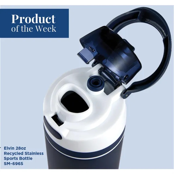 Elvin 28oz Recycled Stainless Flip Straw Bottle... from ASI 66887 PCNA / Bullet