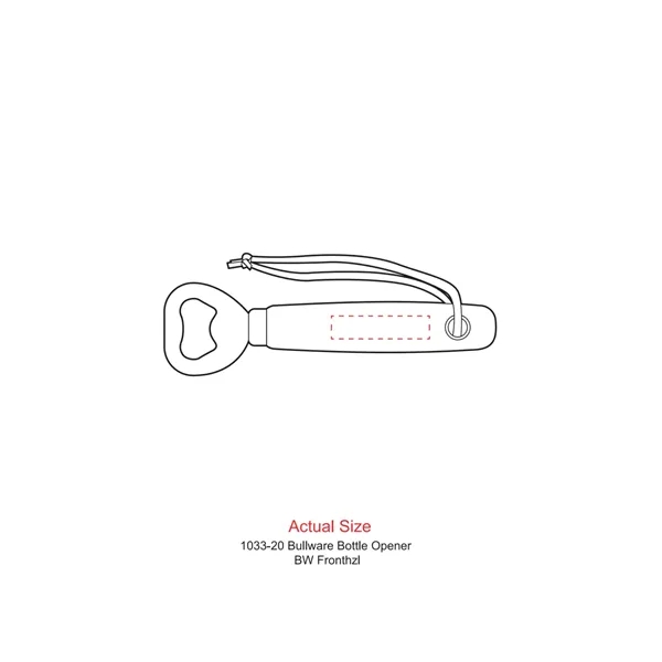 0.63" x 5.51" x 1.58" bottle opener with a wrist strap... from ASI 66887 PCNA / Leeds
