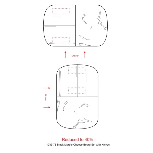 Black marble cheese cutting board with knives.... from ASI 66887 PCNA / Leeds