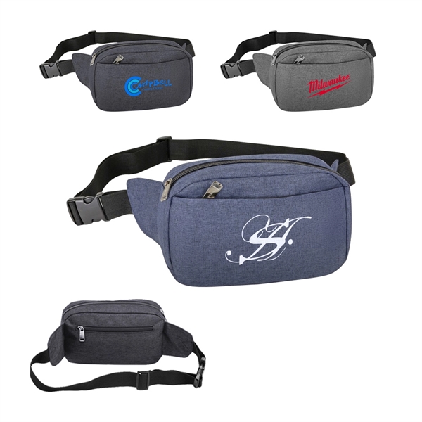 Three Zippered Heather Fanny Pack... from ASI 31517 Admart Products / Admart Line