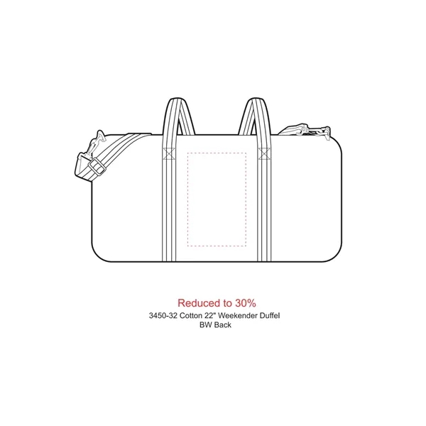 9" x 11" x 21.5" cotton canvas duffel/weekender bag.... from ASI 66887 PCNA / Leeds