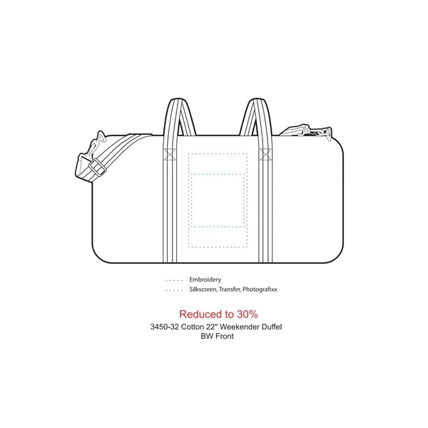 9" x 11" x 21.5" cotton canvas duffel/weekender bag.... from ASI 66887 PCNA / Leeds