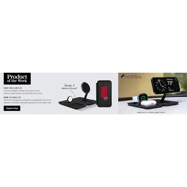 Nimble Fold 3-in-1 Wireless Charger... from ASI 66887 PCNA / Leeds