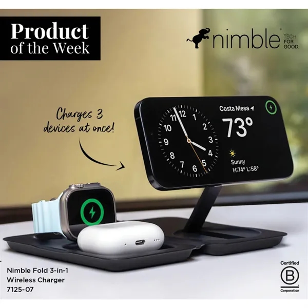 Nimble Fold 3-in-1 Wireless Charger... from ASI 66887 PCNA / Leeds