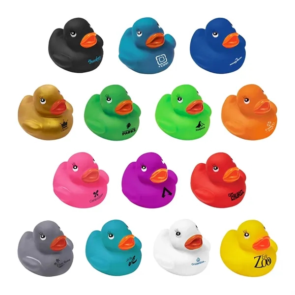 2" rubber duck toy in assorted colors.... from ASI 63549 Jornik Manufacturing Corp / Jornik