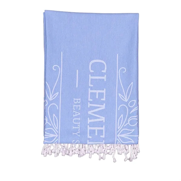 39" x 70"8.5lb./doz.100% Turkish Cotton peshtemal/beach towel with fringes.... from ASI 79750 Pro Towels