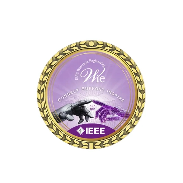 1.75" Die cast challenge coin with wreath border and NFC Function.... from ASI 52263 EMT