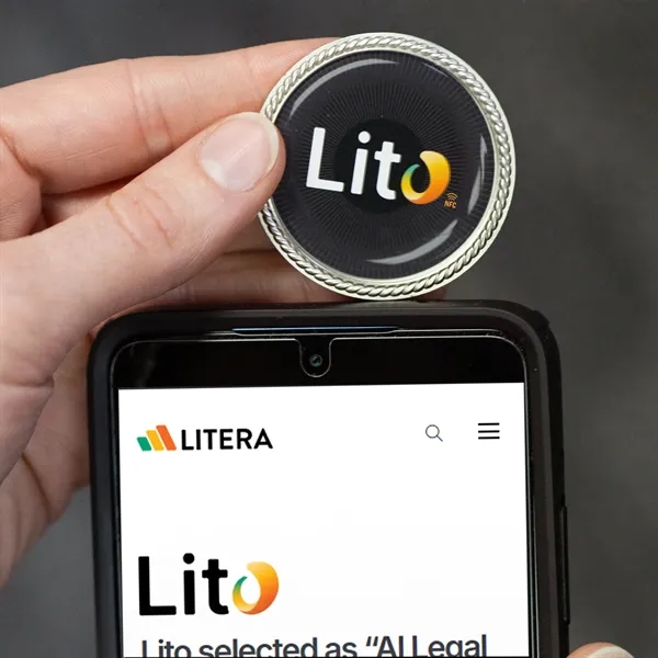 1.75" Die cast challenge coin with rope border and NFC Function.... from ASI 52263 EMT