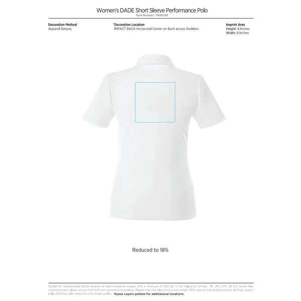 Women's short sleeve polo with wicking finish, UV protection and snag-resistance.... from ASI 66887 PCNA / Trimark