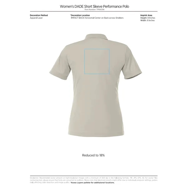 Women's short sleeve polo with wicking finish, UV protection and snag-resistance.... from ASI 66887 PCNA / Trimark