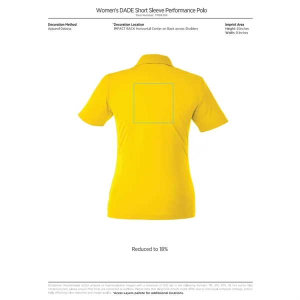Women's short sleeve polo with wicking finish, UV protection and snag-resistance.... from ASI 66887 PCNA / Trimark