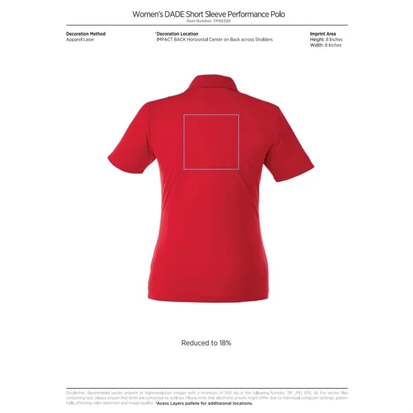 Women's short sleeve polo with wicking finish, UV protection and snag-resistance.... from ASI 66887 PCNA / Trimark