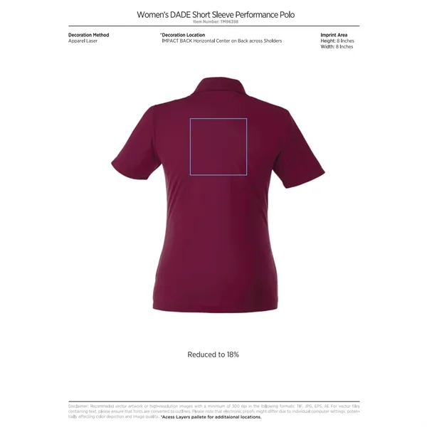 Women's short sleeve polo with wicking finish, UV protection and snag-resistance.... from ASI 66887 PCNA / Trimark