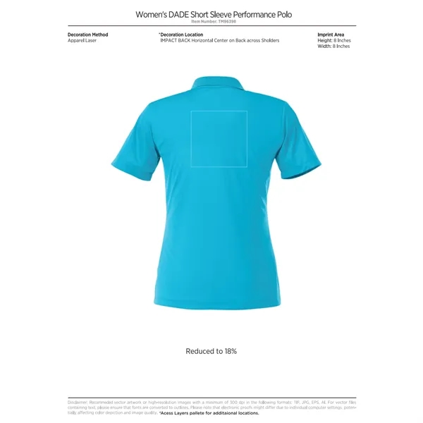 Women's short sleeve polo with wicking finish, UV protection and snag-resistance.... from ASI 66887 PCNA / Trimark