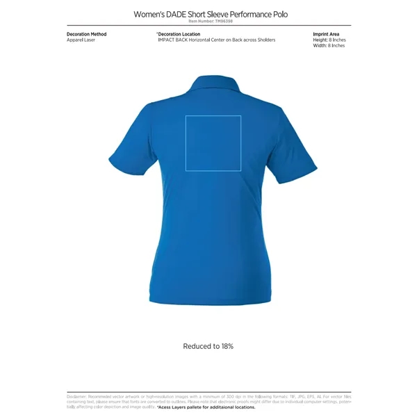 Women's short sleeve polo with wicking finish, UV protection and snag-resistance.... from ASI 66887 PCNA / Trimark