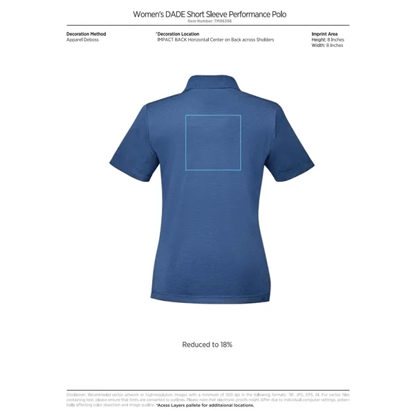 Women's short sleeve polo with wicking finish, UV protection and snag-resistance.... from ASI 66887 PCNA / Trimark