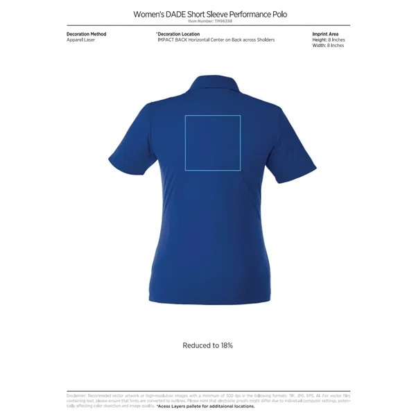 Women's short sleeve polo with wicking finish, UV protection and snag-resistance.... from ASI 66887 PCNA / Trimark