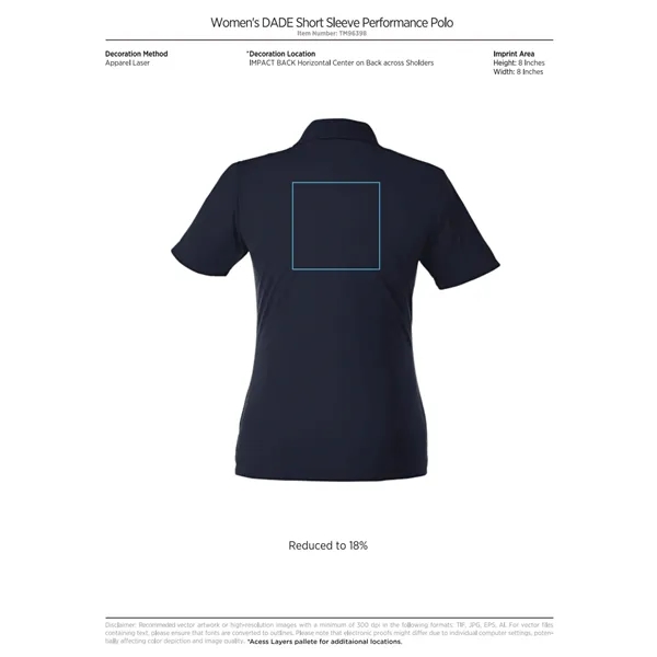 Women's short sleeve polo with wicking finish, UV protection and snag-resistance.... from ASI 66887 PCNA / Trimark
